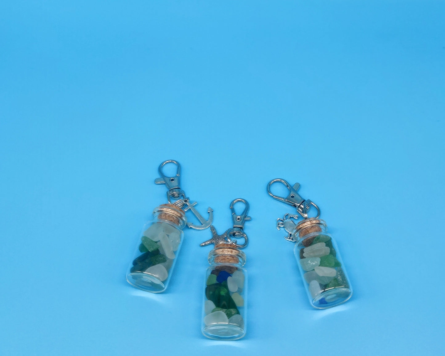 Sea Glass Bag Charm/Keyring