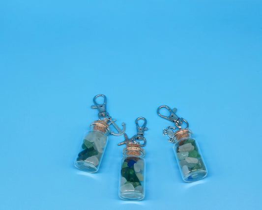 Sea Glass Bag Charm/Keyring