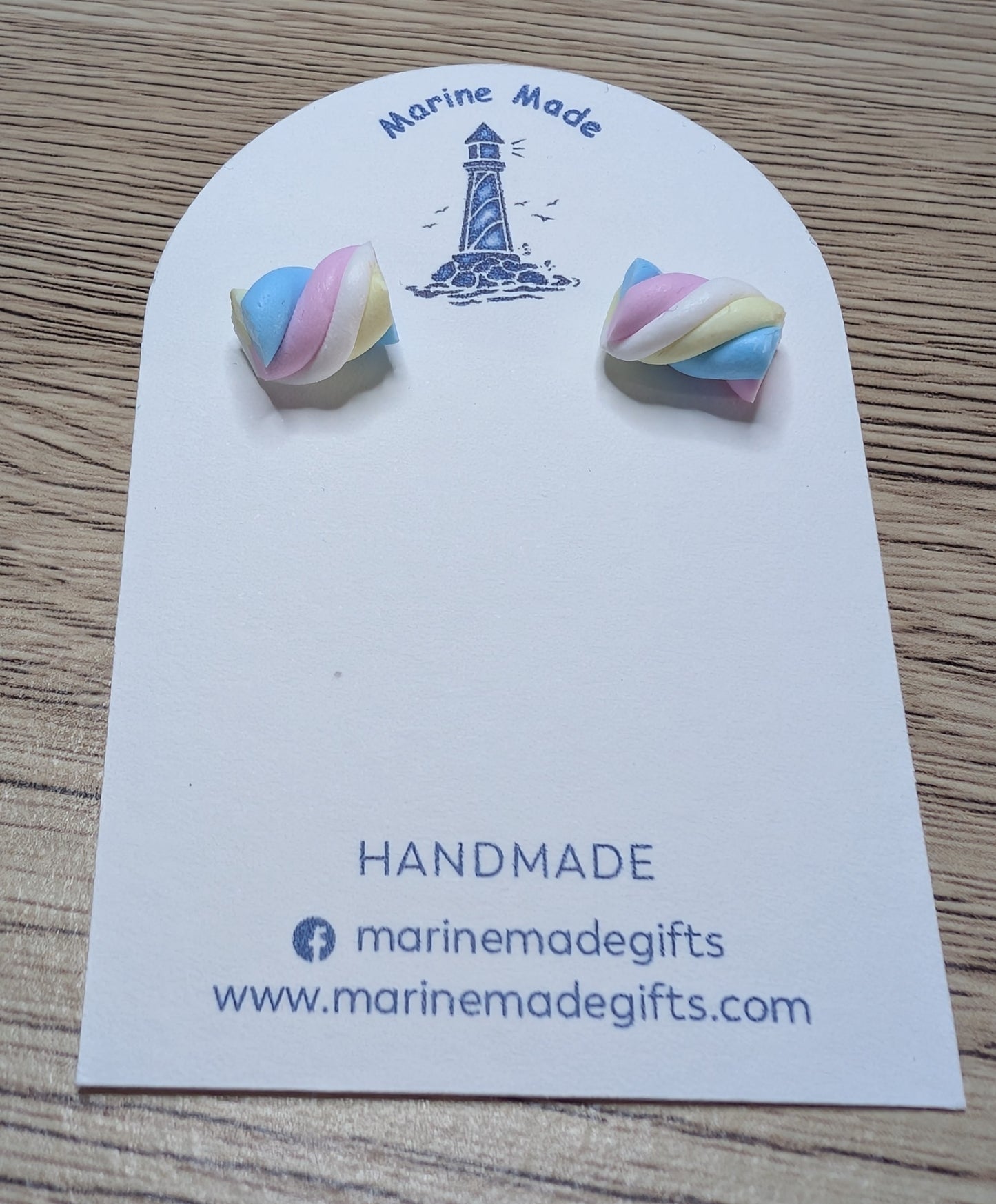 Marshmallow Polymer clay earrings