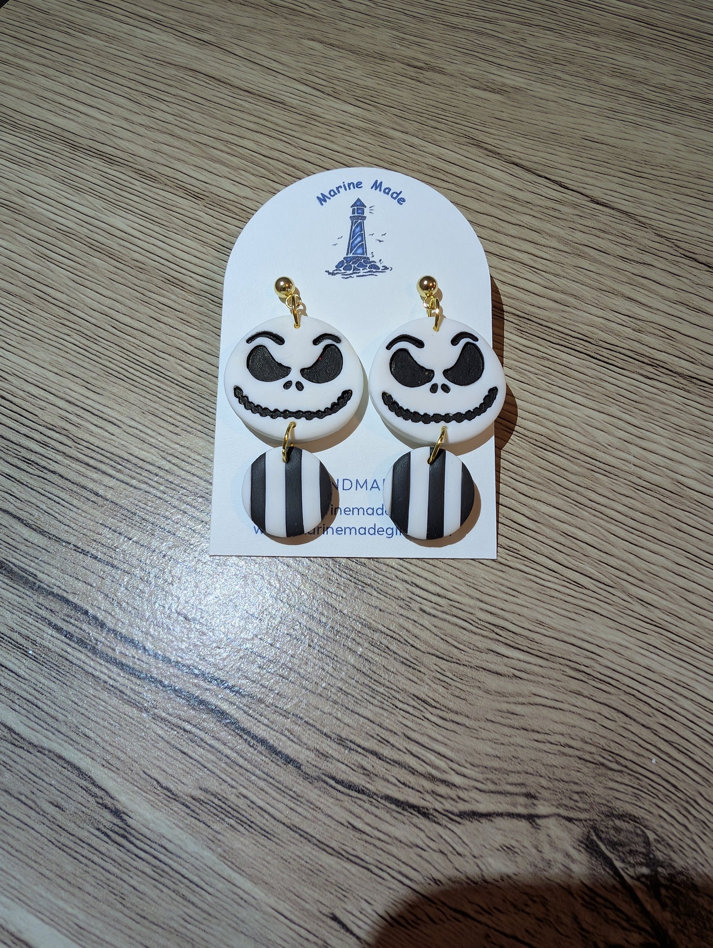Ghoulish Round Dangle Earrings
