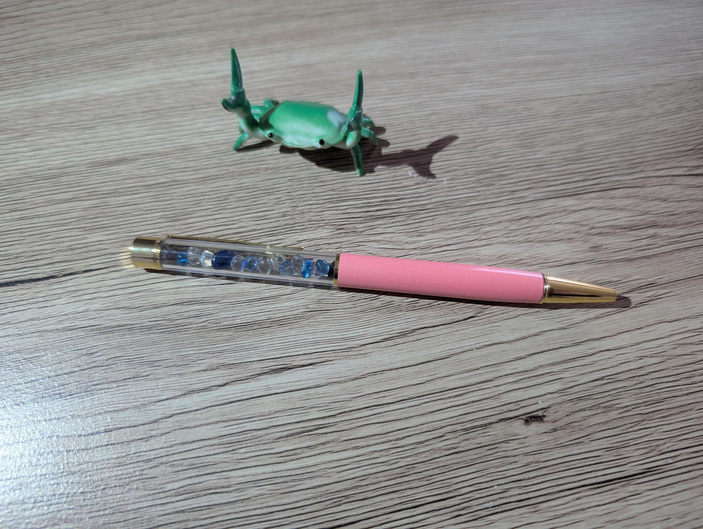 Sea Glass Pen with Crab Holder – Coastal Desk Gift Set