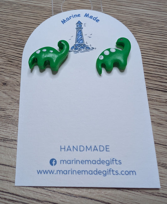 Brontosaurus Polymer Clay Earrings 🦕