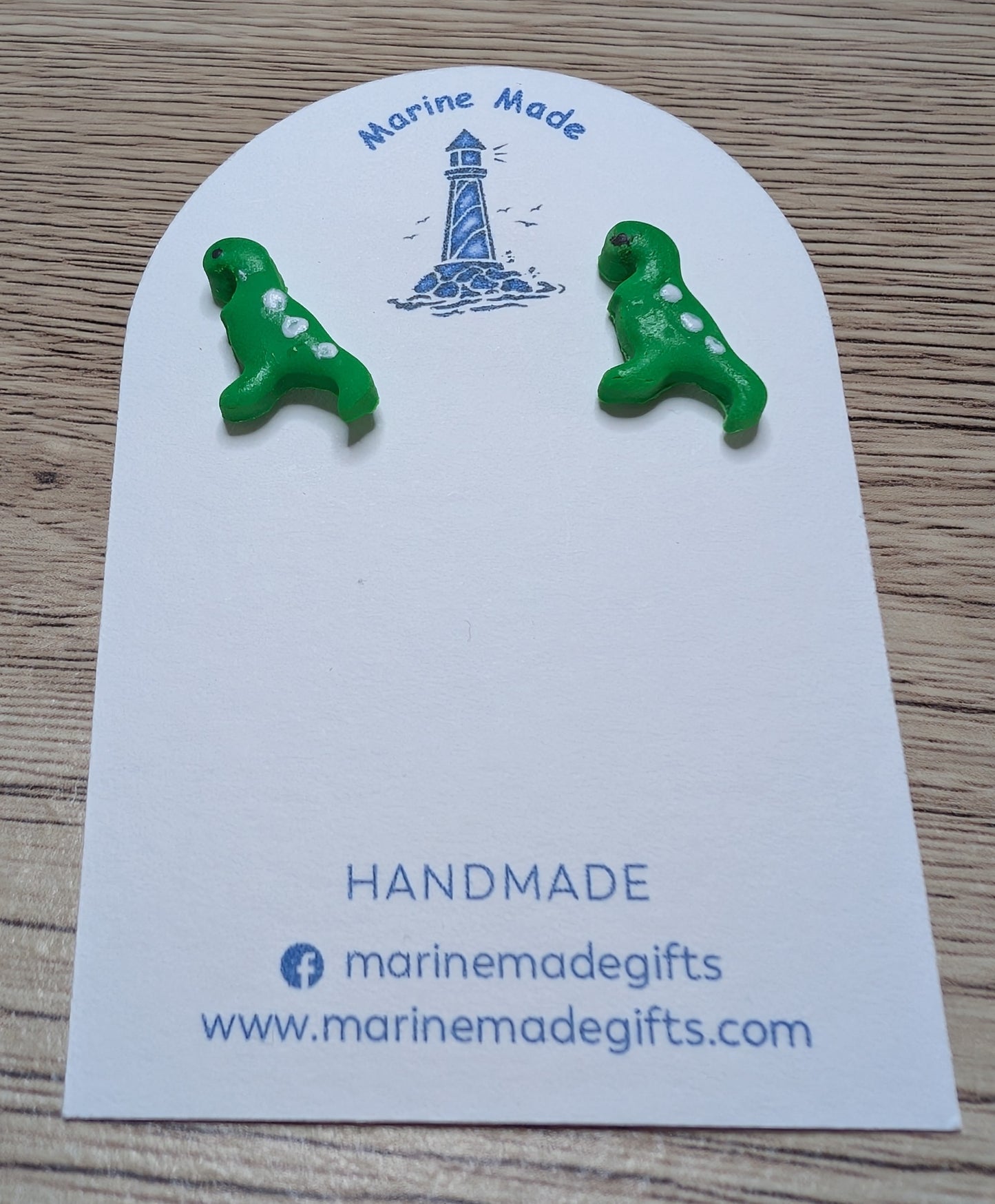 T -Rex Polymer Clay dinosaur earrings