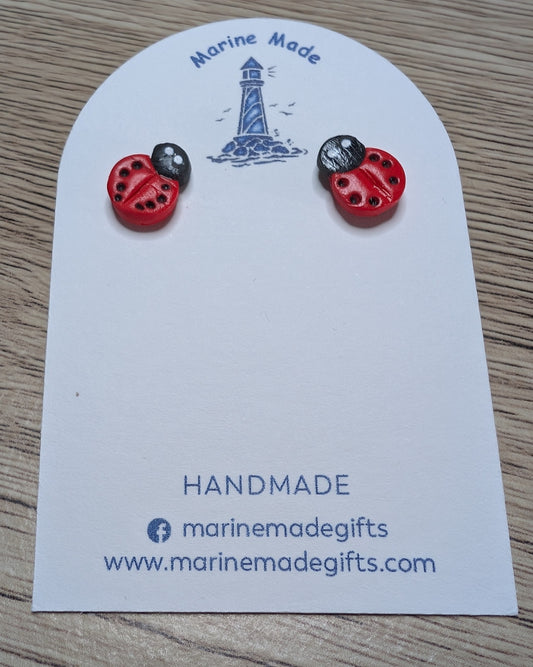 Ladybird Polymer Clay Earrings 🐞
