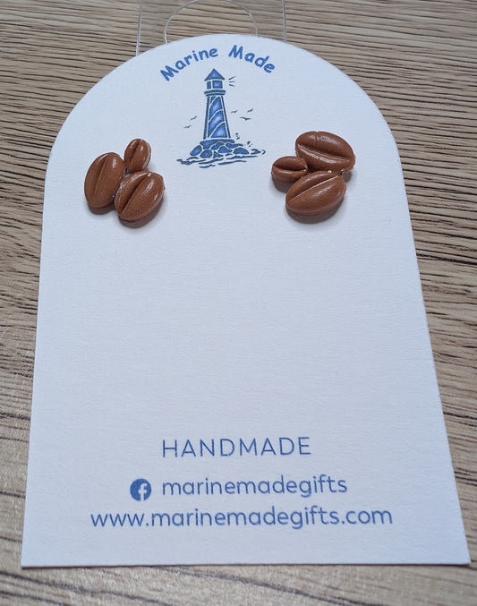 Coffee Bean Polymer Clay Earrings ☕