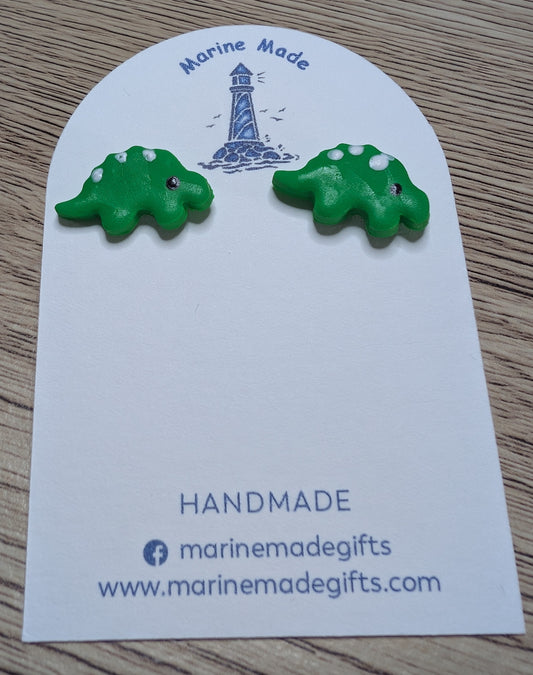 Stegosaurus Polymer Clay Earrings 🦖