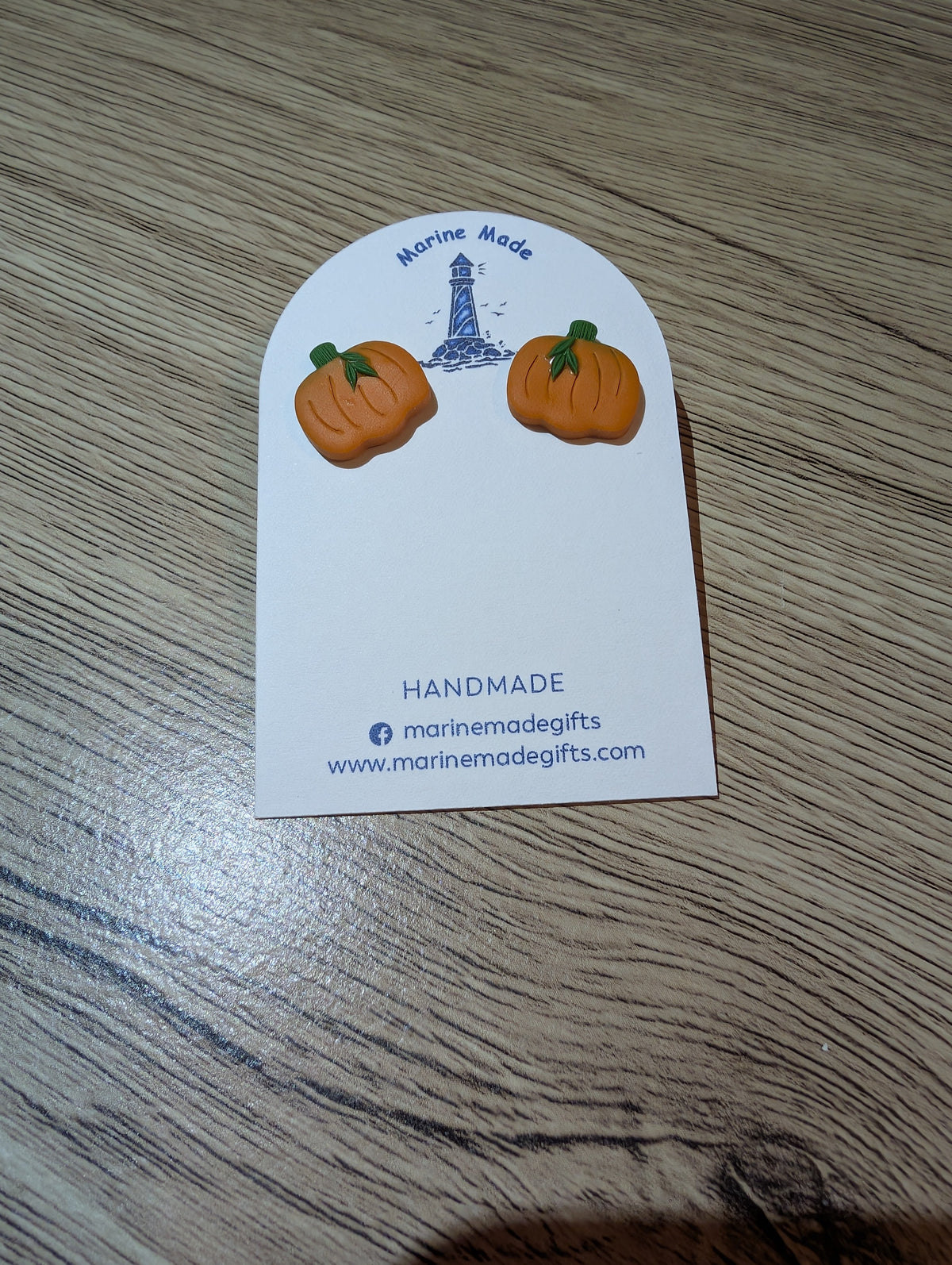 Handmade Polymer Clay Pumpkin Stud earrings